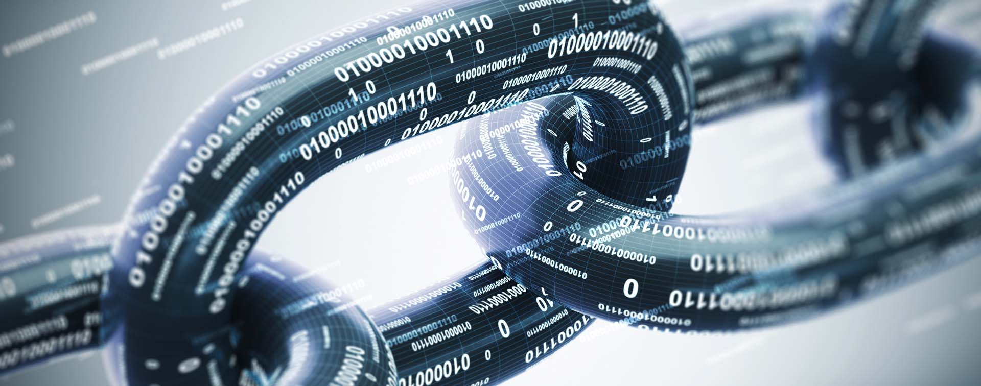 Diagonal chain, a blockchain concept, gray closeup