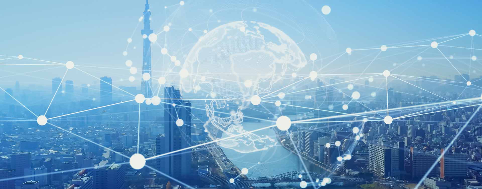 Global communication network concept