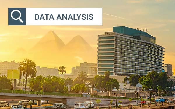 A view of Cairo, Egypt on the Nile River