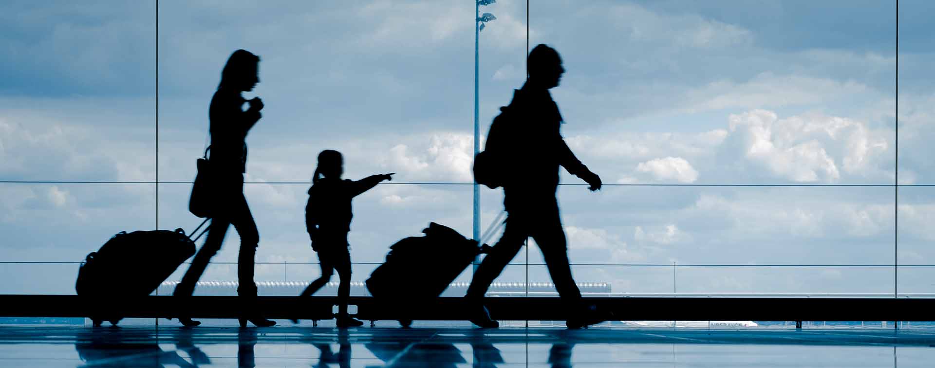 Family at the airport