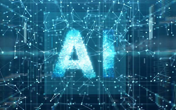 3D Motion graphic of AI or AI Innovation Technology concept.