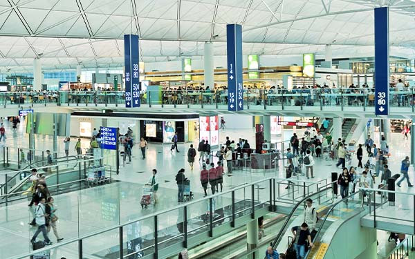 Interior of the Hong Kong International Airport (HKIA)