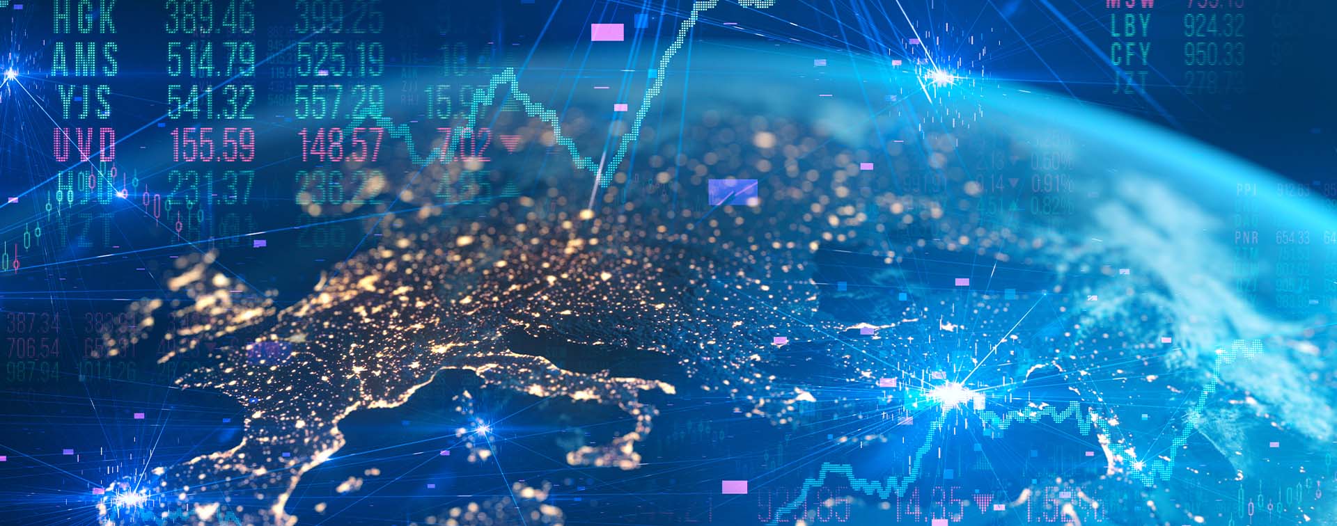 Stock market and financial figures - global business