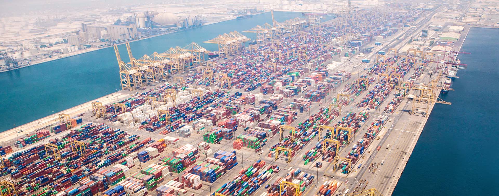 Aerial view of Jebel Ali Port, Dubai