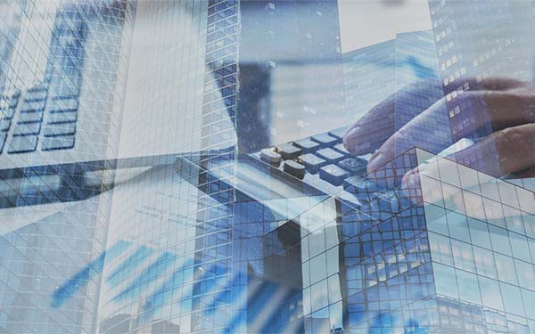 Financial abstract overlay for business, finance and investment