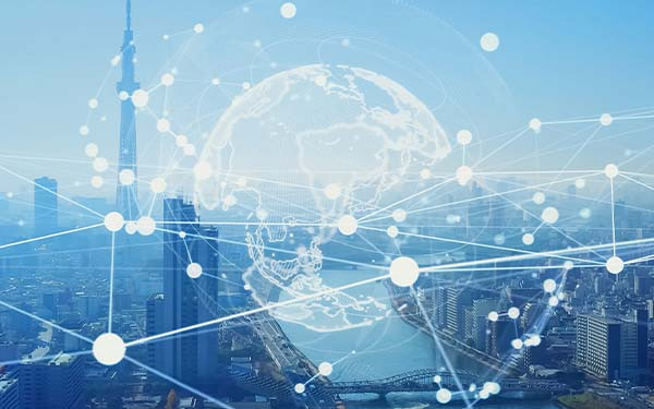 Global communication network concept