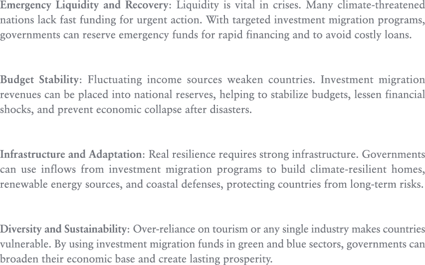 Emergency Liquidity and Recovery: Liquidity is vital in crises. Many climate threatened nations lack fast funding for...